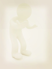 Image showing 3d man isolated on white. Series: human emotions - bewilderment 