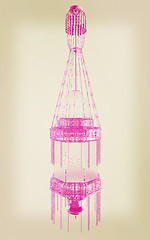 Image showing Traditional glamour arabic lamp. 3D illustration. Vintage style.