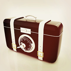 Image showing suitcase-safe.. 3D illustration. Vintage style.