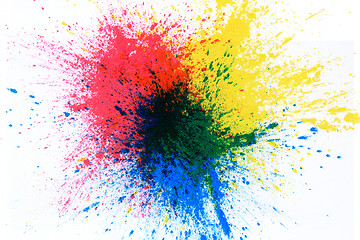 Image showing cmyk toner powder (cyan, magenta, yellow, black)