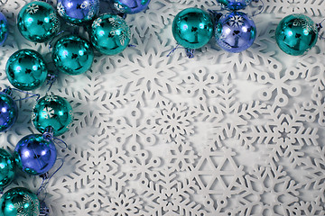 Image showing easy christmas background from snowflakes 