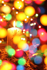 Image showing color christmas candle 