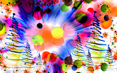 Image showing abstract xmas forest