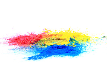 Image showing cmyk toner powder (cyan, magenta, yellow, black)