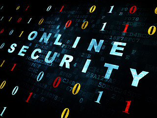 Image showing Protection concept: Online Security on Digital background