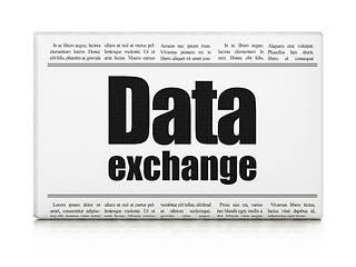 Image showing Data concept: newspaper headline Data Exchange