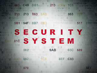 Image showing Privacy concept: Security System on Digital Data Paper background