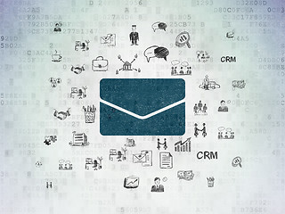 Image showing Business concept: Email on Digital Data Paper background