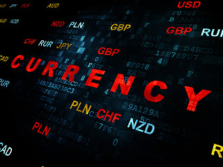 Image showing Banking concept: Currency on Digital background