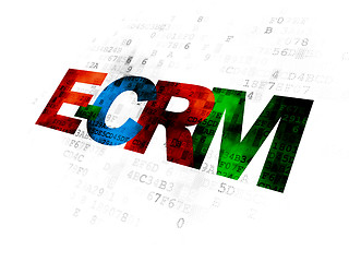 Image showing Finance concept: E-CRM on Digital background