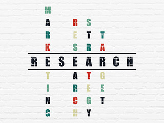 Image showing Marketing concept: Research in Crossword Puzzle