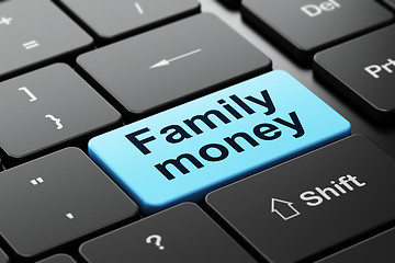 Image showing Money concept: Family Money on computer keyboard background