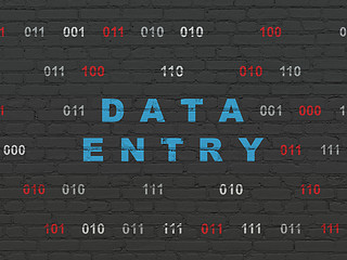 Image showing Data concept: Data Entry on wall background