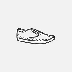 Image showing Male shoe sketch icon.