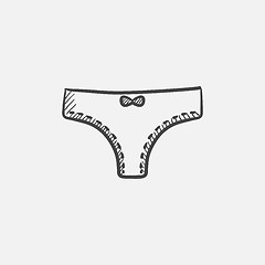 Image showing Panties sketch icon.