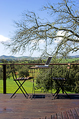 Image showing Laptop over a table