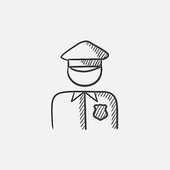 Image showing Policeman sketch icon.
