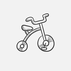 Image showing Child bike sketch icon.