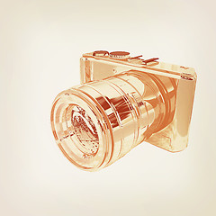 Image showing 3d illustration of photographic camera. 3D illustration. Vintage