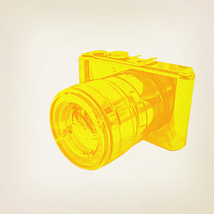 Image showing 3d illustration of photographic camera. 3D illustration. Vintage