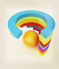 Image showing Abstract colorful structure with ball in the center . 3D illustr