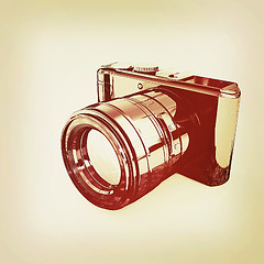 Image showing 3d illustration of photographic camera. 3D illustration. Vintage