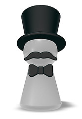 Image showing pawn with hat and beard - 3d rendering