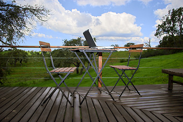 Image showing Laptop over a table