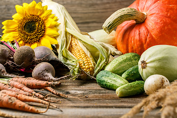 Image showing autumn harvest in rustic