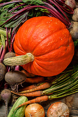 Image showing Autumn vegetables background