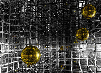 Image showing abstract futuristic background with spheres - 3d illustration