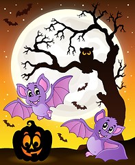 Image showing Halloween theme with bats 1