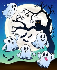 Image showing Halloween image with ghosts theme 2