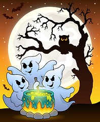 Image showing Ghosts stirring potion theme image 6