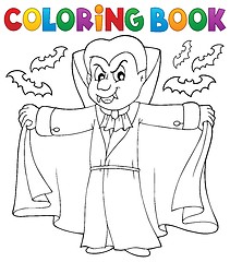 Image showing Coloring book vampire theme 2