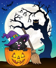 Image showing Halloween cat theme image 9