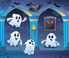 Image showing Ghosts in haunted castle theme 3