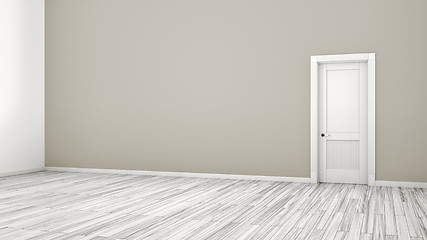 Image showing grey wall and door background