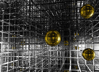 Image showing abstract futuristic background with spheres - 3d illustration