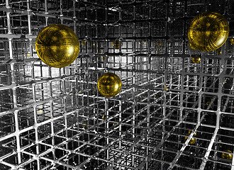 Image showing abstract futuristic background with spheres - 3d illustration