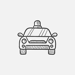 Image showing Police car sketch icon.