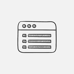 Image showing Browser window with folder contents sketch icon.
