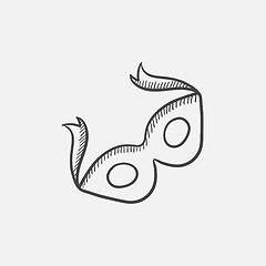 Image showing Carnival mask  sketch icon. 