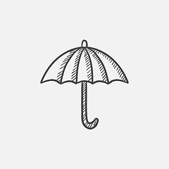 Image showing Umbrella sketch icon.