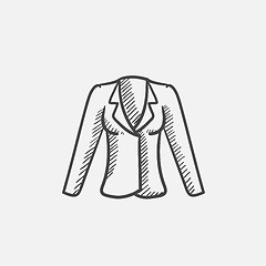 Image showing Jacket sketch icon.