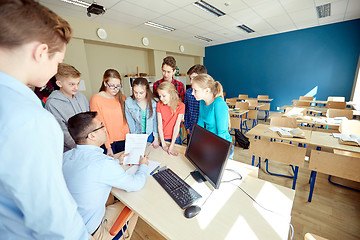 Image showing group of students and teacher at school classroom