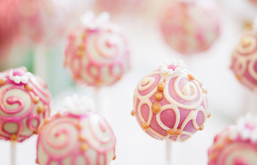 Image showing close up of cake pops or lollipops