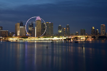 Image showing Singapore cityscape during sunset