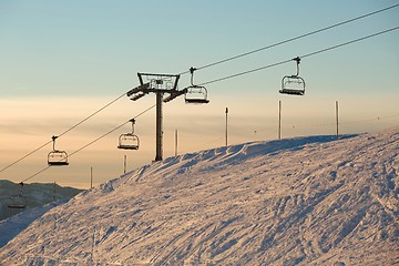 Image showing Ski Lift Afternoon