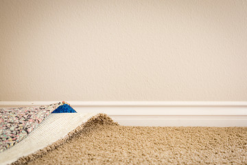 Image showing Pulled Back Carpet and Padding In Room